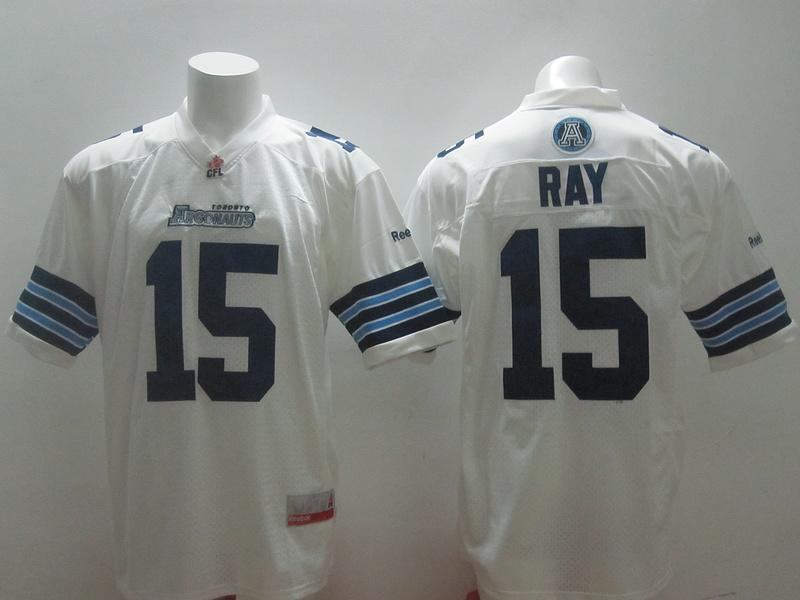 Toronto Argonauts 15 Ricky Ray White Stitched CFL Jersey