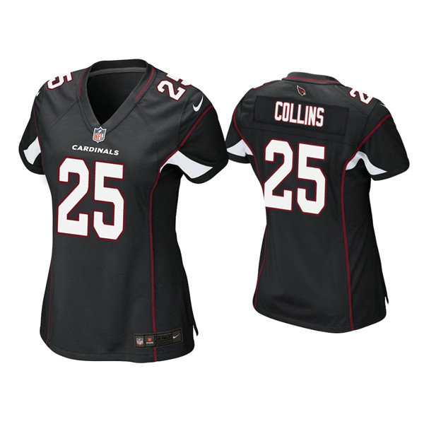 Women's Arizona Cardinals #25 Zaven Collins Black Stitched Jersey