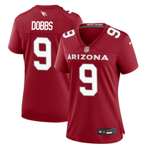 Women's Arizona Cardinals #9 Joshua Dobbs Red 2023 Stitched Jersey