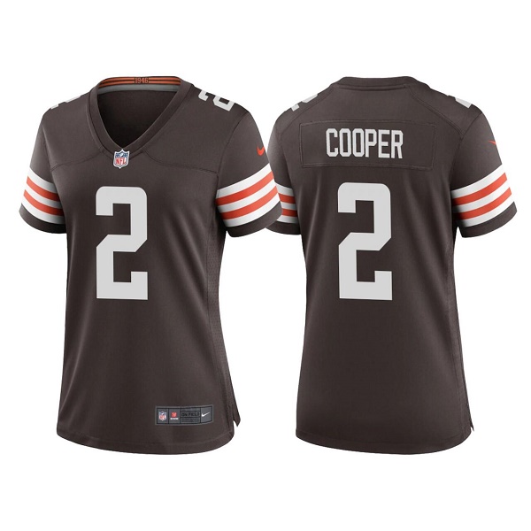 Women's Cleveland Browns #2 Amari Cooper Brown Vapor Untouchable Limited Stitched Jersey