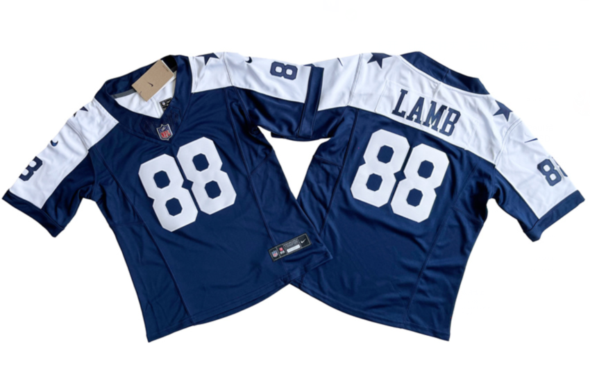 Women's Dallas Cowboys #88 CeeDee Lamb NavyWhite 2023 F.U.S.E. Limited Football Stitched Jersey
