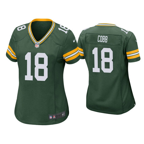 Women's Green Bay Packers #18 Randall Cobb Green Vapor Untouchable Limited Stitched Jersey