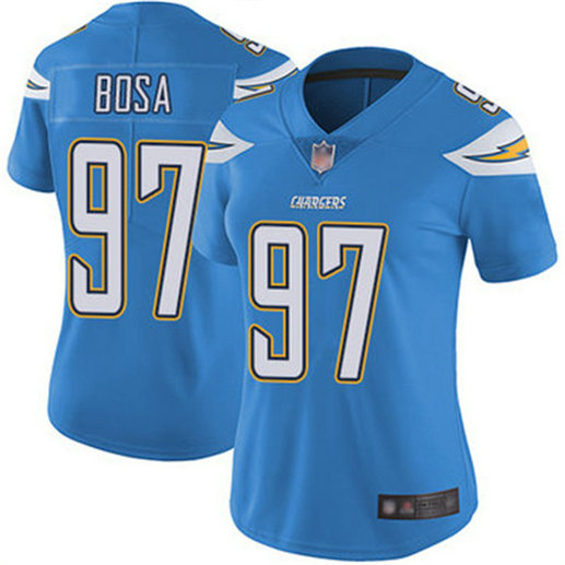Women's Los Angeles Chargers #97 Joey Bosa Blue Vapor Untouchable Limited Stitched NFL Jersey