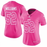Women's Nike Detroit Lions #52 Antwione Williams Limited Pink Rush Fashion NFL Jersey