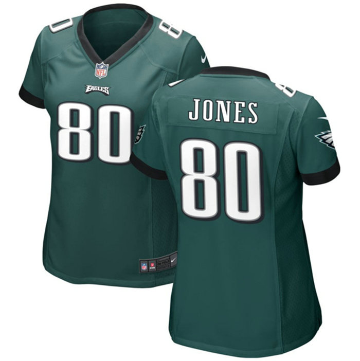 Women's Philadelphia Eagles #80 Julio Jones Green Stitched Football Jersey