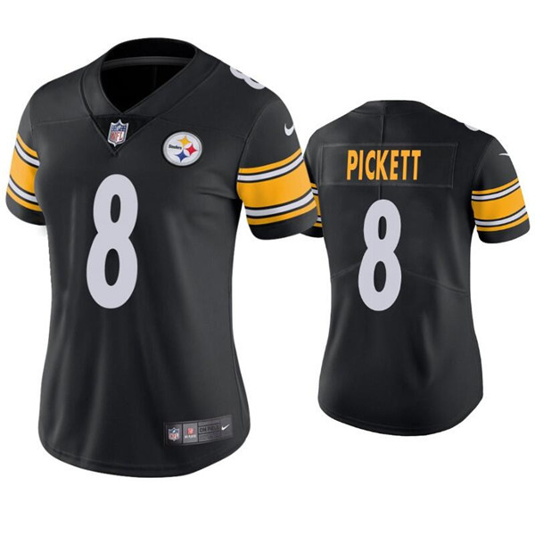 Women's Pittsburgh Steelers #8 Kenny Pickett Black Vapor Untouchable Limited Stitched Jersey