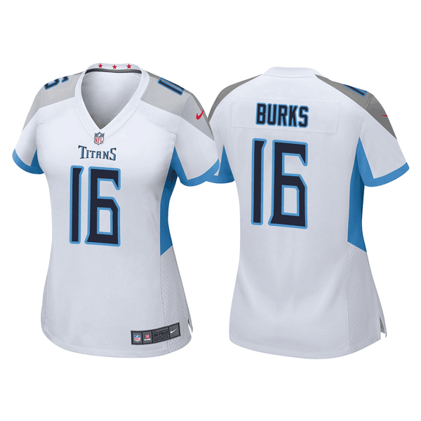 Women's Tennessee Titans #16 Treylon Burks White Vapor Untouchable Limited Stitched Football Jersey
