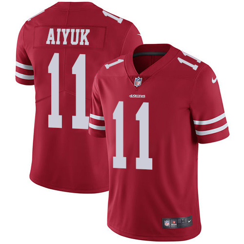 Women 49ers 11 Brandon Aiyuk Red Color s NFL Jersey