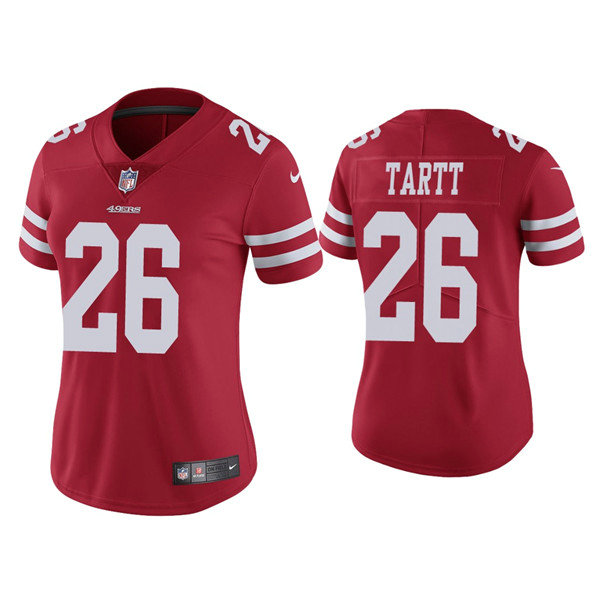 Women 49ers #26 Jaquiski Tartt Red Vapor limited Jersey
