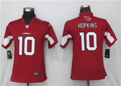 Women Cardinals #10 DeAndre Hopkins Red Team Color Jersey