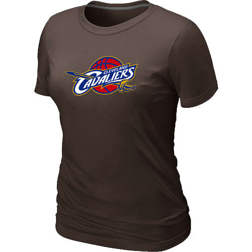 Women Cleveland Cavaliers Big Tall Primary Logo Brown T Shirt