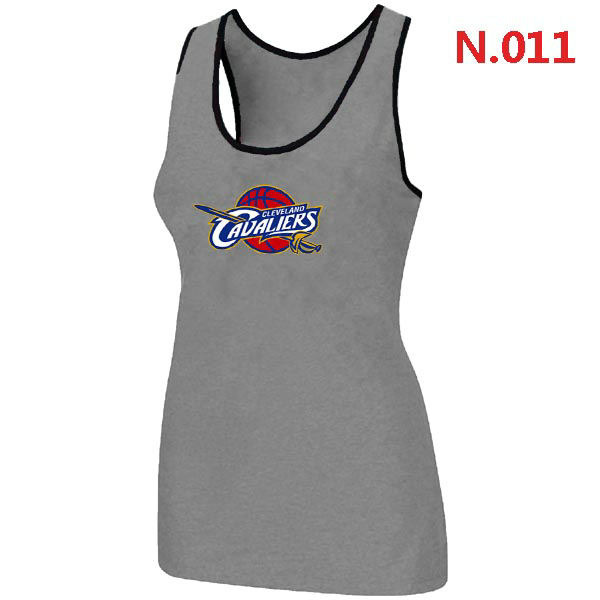 Women Cleveland Cavaliers Big Tall Primary Logo L.Gray Tank Top