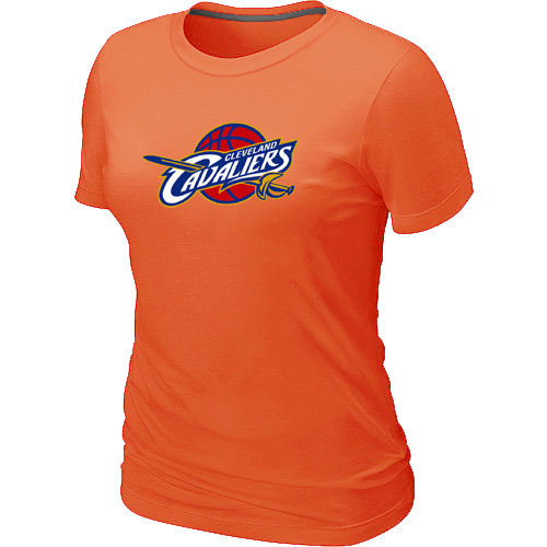 Women Cleveland Cavaliers Big Tall Primary Logo Orange T Shirt