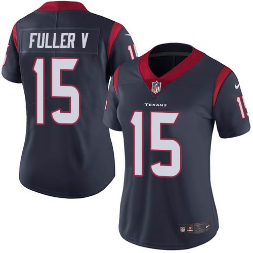 Women Nike Texans #15 Will Fuller V Navy Blue Team Color Vapor Untouchable Limited Jersey