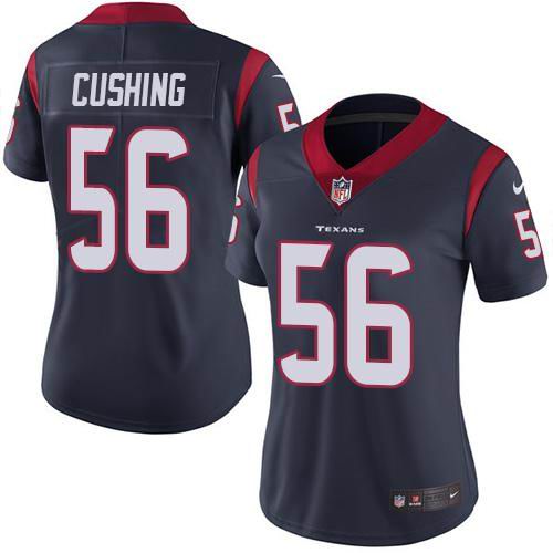 Women Nike Texans #56 Brian Cushing Navy Blue Team Color Vapor Untouchable Limited Jersey