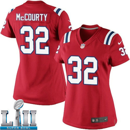 Womens Nike New England Patriots Super Bowl LII 32 Devin McCourty Limited Red Alternate NFL Jersey