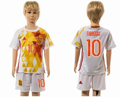 Youth 2016 European Cup series Spain away #10 fabregas soccer jerseys