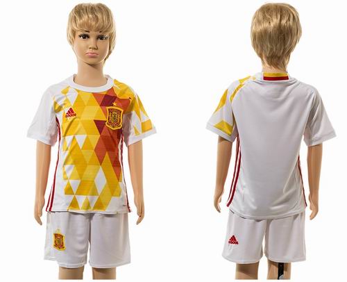 Youth 2016 European Cup series Spain away blank soccer jerseys