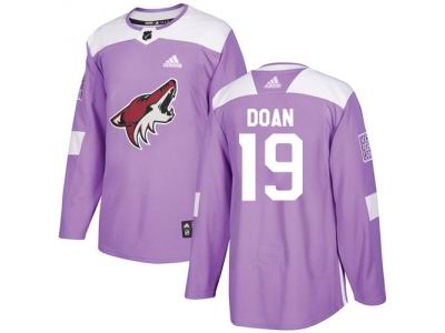 Youth Adidas Phoenix Coyotes #19 Shane Doan Purple Authentic Fights Cancer Stitched NHL Jersey