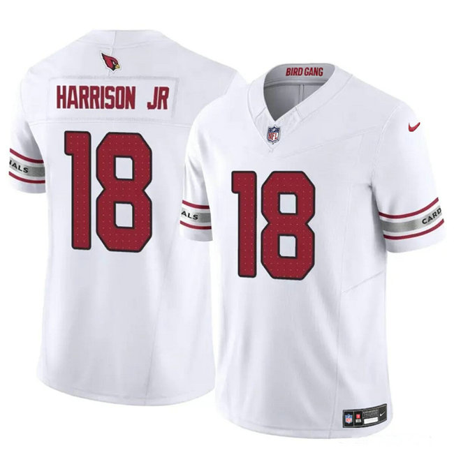 Youth Arizona Cardinals #18 Marvin Harrison Jr White 2024 Draft F.U.S.E Vapor Untouchable Limited Stitched Football Jersey