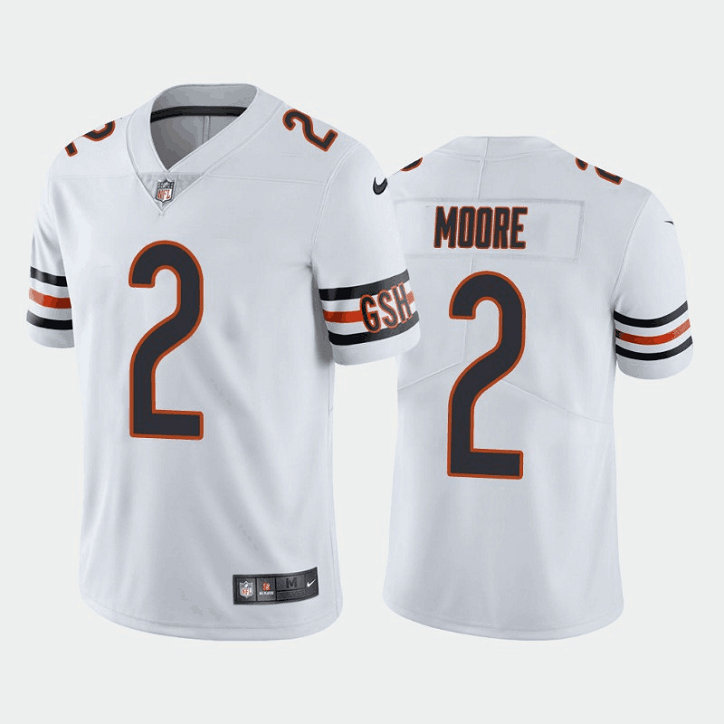 Youth Chicago Bears #2 D.J. Moore White Vapor Untouchable Stitched Football Jersey