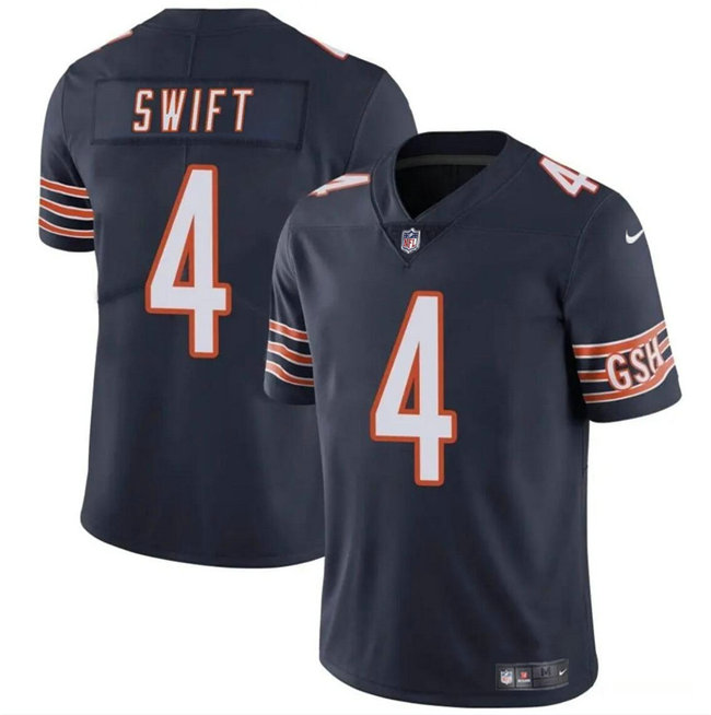 Youth Chicago Bears #4 D’AndreSwift Navy Vapor Stitched Football Jersey