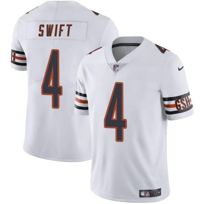 Youth Chicago Bears #4 D’AndreSwift White Vapor Stitched Football Jersey