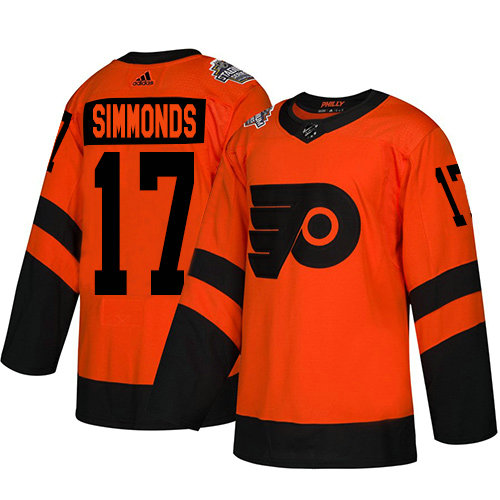 Youth Flyers #17 Wayne Simmonds Orange Authentic 2019 Stadium Series Stitched Youth Hockey Jersey