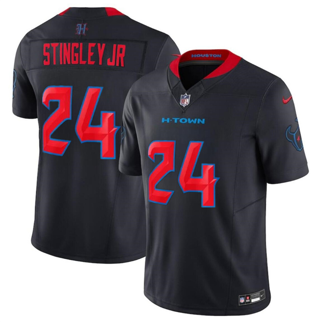Youth Houston Texans #24 Derek Stingley Jr. Navy 2024 2nd Alternate F.U.S.E Vapor Stitched Football Jersey