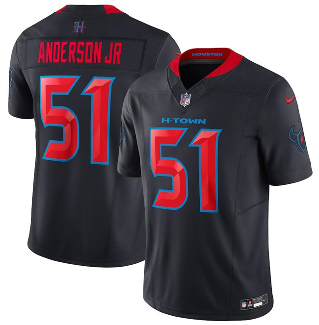 Youth Houston Texans #51 Will Anderson Jr. Navy 2024 2nd Alternate F.U.S.E Vapor Stitched Football Jersey