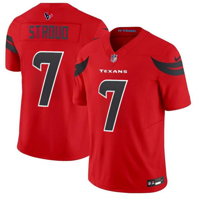 Youth Houston Texans #7 C.J. Stroud Red 2024 Alternate F.U.S.E Vapor Stitched Football Jersey
