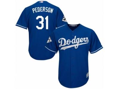 Youth Majestic Los Angeles Dodgers #31 Joc Pederson Authentic Royal Blue Alternate 2017 World Series Bound Cool Base MLB Jersey