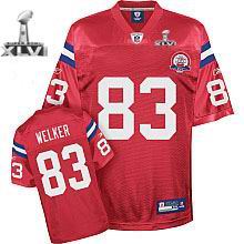 Youth New England Patriots #83 Wes Welker 50 TH jersey 2012 Super Bowl XLVI Jersey red