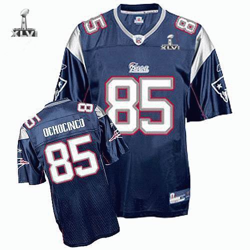 Youth New England Patriots #85 Chad Ochocinco 2012 Super Bowl XLVI Jersey Blue
