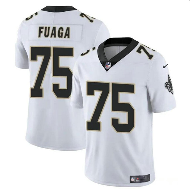 Youth New Orleans Saints #75 Taliese Fuaga White 2024 Draft Vapor Limited Stitched Football Jersey