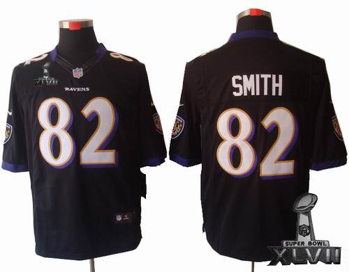 Youth Nike Baltimore Ravens #82 Torrey Smith black limited 2013 Super Bowl XLVII Jersey