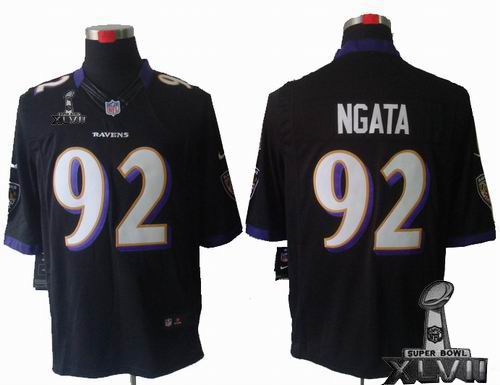 Youth Nike Baltimore Ravens #92 Haloti Ngata black Limited 2013 Super Bowl XLVII Jersey