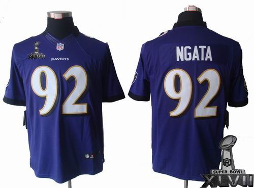 Youth Nike Baltimore Ravens #92 Haloti Ngata purple limited 2013 Super Bowl XLVII Jersey