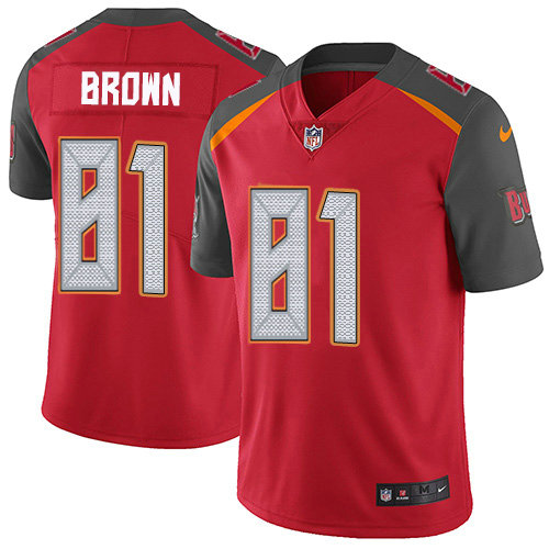 Youth Nike Buccaneers #81 Antonio Brown Red Team Color Youth Stitched NFL Vapor Untouchable Limited Jersey