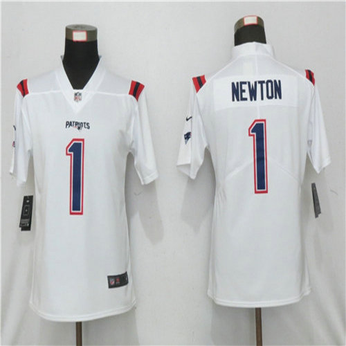 Youth Nike New England Patriots 1 Cam Newton White Jersey
