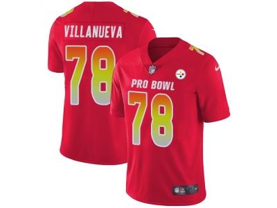 Youth Nike Pittsburgh Steelers #78 Alejandro Villanueva Red Limited AFC 2018 Pro Bowl Jersey