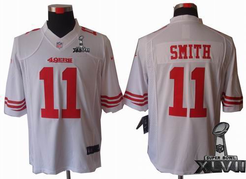 Youth Nike San Francisco 49ers #11 Alex Smith white limited 2013 Super Bowl XLVII Jersey