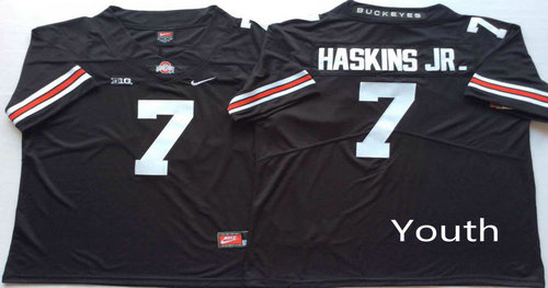 Youth Ohio State Buckeyes 7 Dwayne Haskins Jr. Black Youth College Football Jersey