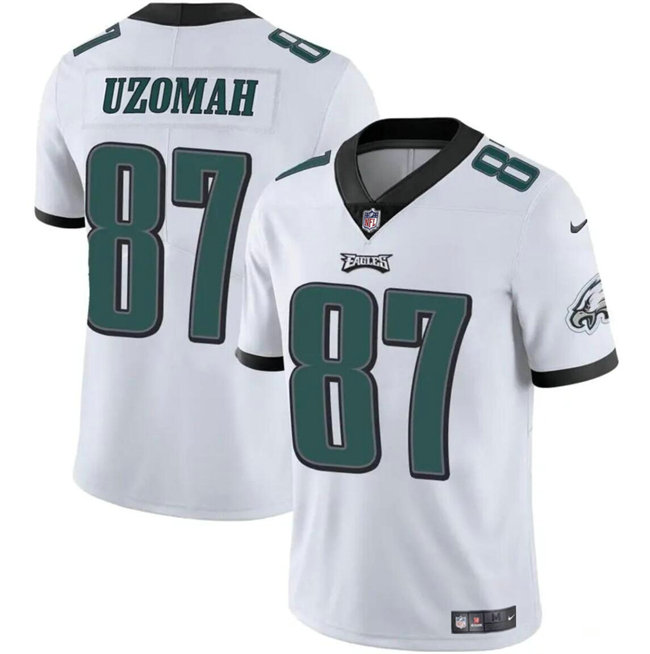 Youth Philadelphia Eagles #87 C.J. Uzomah White Vapor Untouchable Limited Stitched Football Jersey