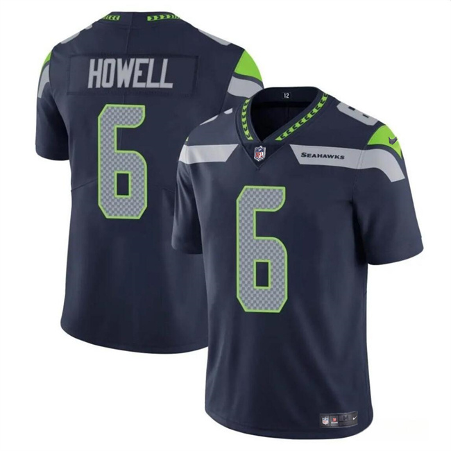 Youth Seattle Seahawks #6 Sam Howell Navy Vapor Limited Stitched Football Jersey