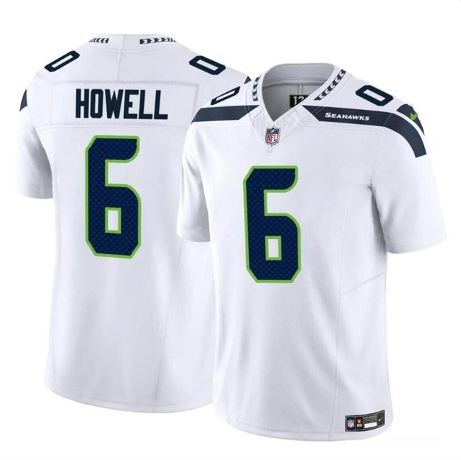 Youth Seattle Seahawks #6 Sam Howell White 2023 F.U.S.E. Vapor Limited Stitched Football Jersey