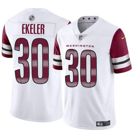 Youth Washington Commanders #30 Austin Ekeler White Vapor Limited Stitched Football Jersey