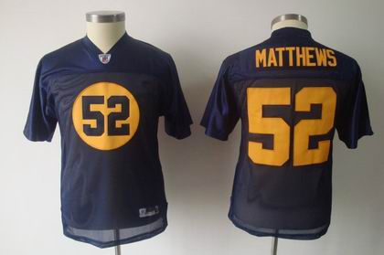 youth Green Bay Acme Packers #52 Clay Matthews Alternate Third Jerseys blue