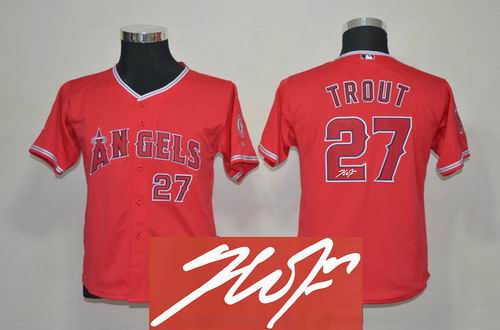 mike trout youth jersey red